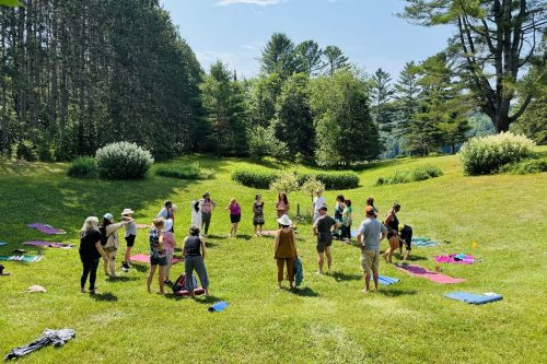 Standing outside circle