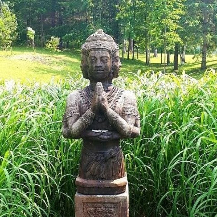 Yoga garden statue